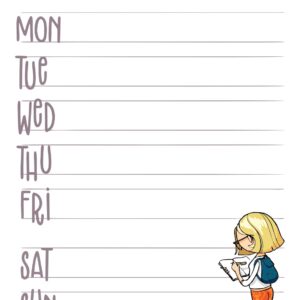 Магнітний планер А4 План на тиждень 2 eng