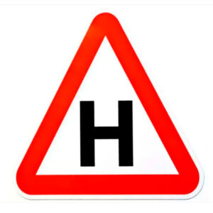 Наліпка знак на авто Н навчальний (18см)