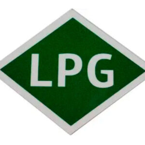 Наліпка знак на авто Газ LPG (15см)