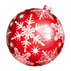 Магніт на авто Новорічна іграшка шар червоний сніжинка 150в*150ш