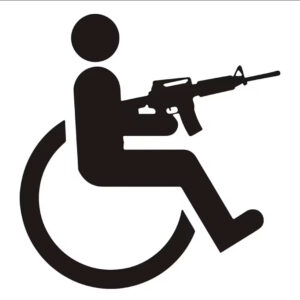 Магнітний знак на авто Інвалід з автоматом